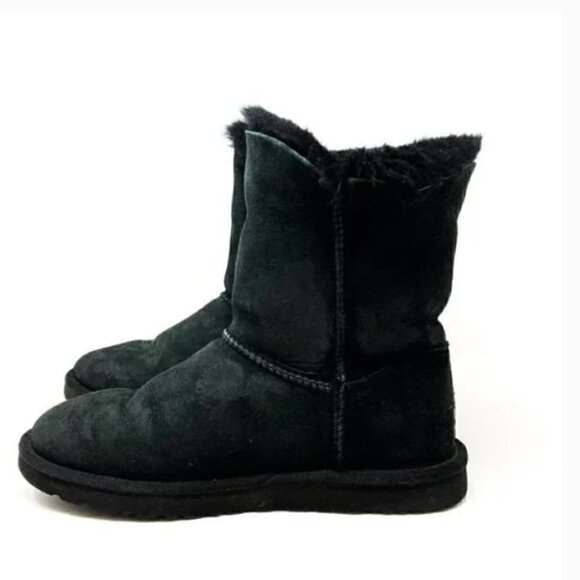 UGG Australia Azalea Black Sheepskin Shearling & UGG Charms Boots - Size 7 - Picture 5 of 10